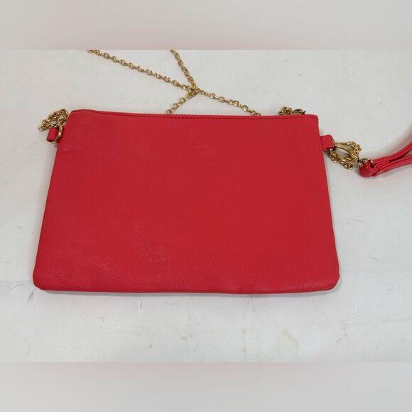 Coral Crossbody Clutch with Gold Chain by NY & Co. - Picture 2 of 6